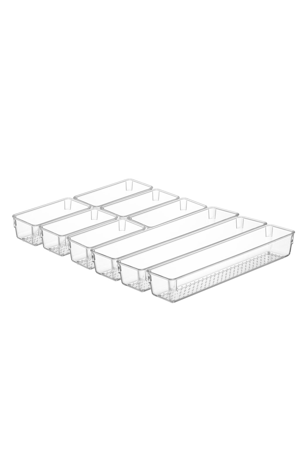 9'lu Modüler Şeffaf Kaşıklık Seti Çekmece İçi Mutfak Çatal Kaşık Bıçak Düzenleyici Organizer (3F6C)