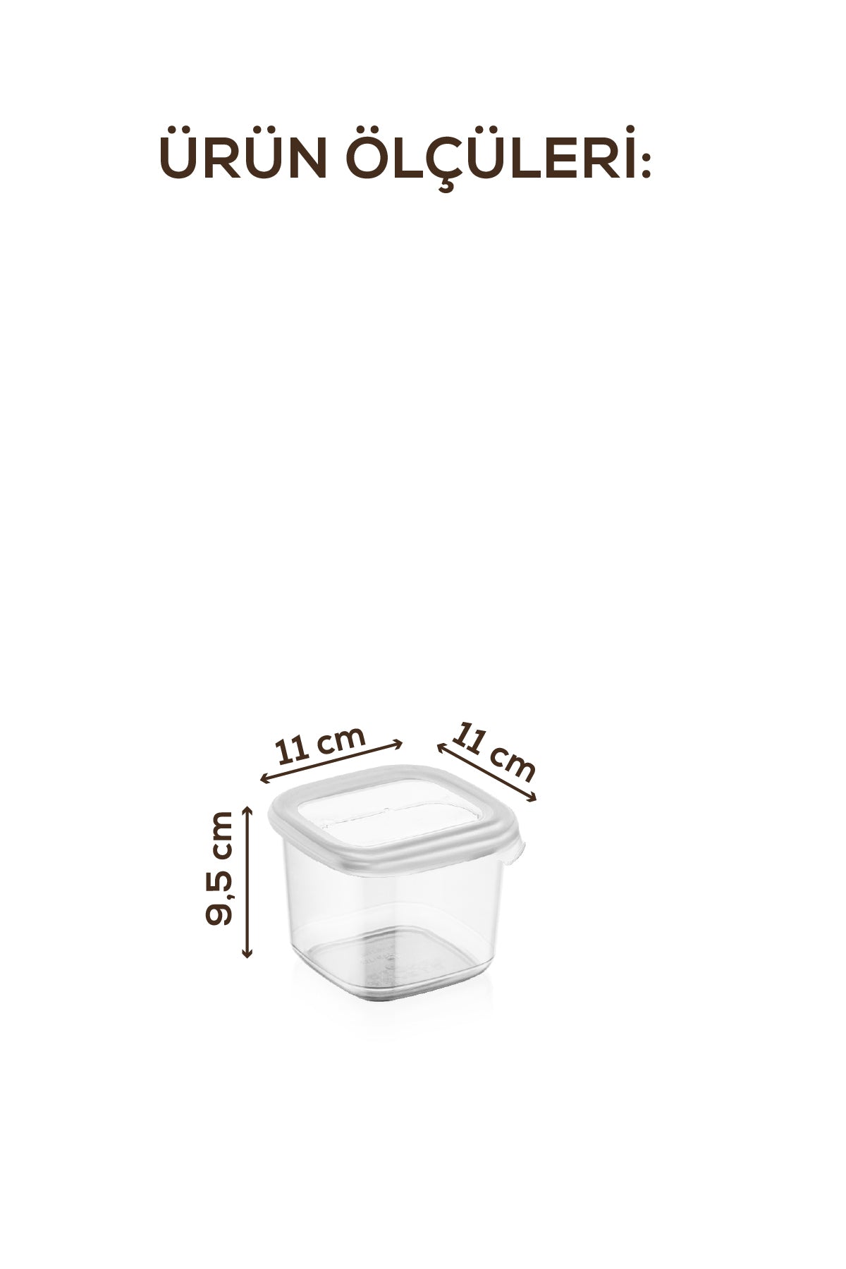 Renkli Etiketli Kaşıklı 6lı 0,55 Litre Peggy Kare Baharat Saklama Kabı Beyaz