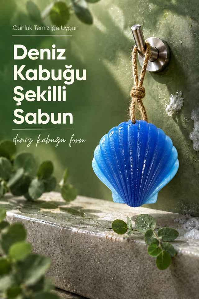 Mavi Deniz Kabuğu Şekilli Katı Sabun