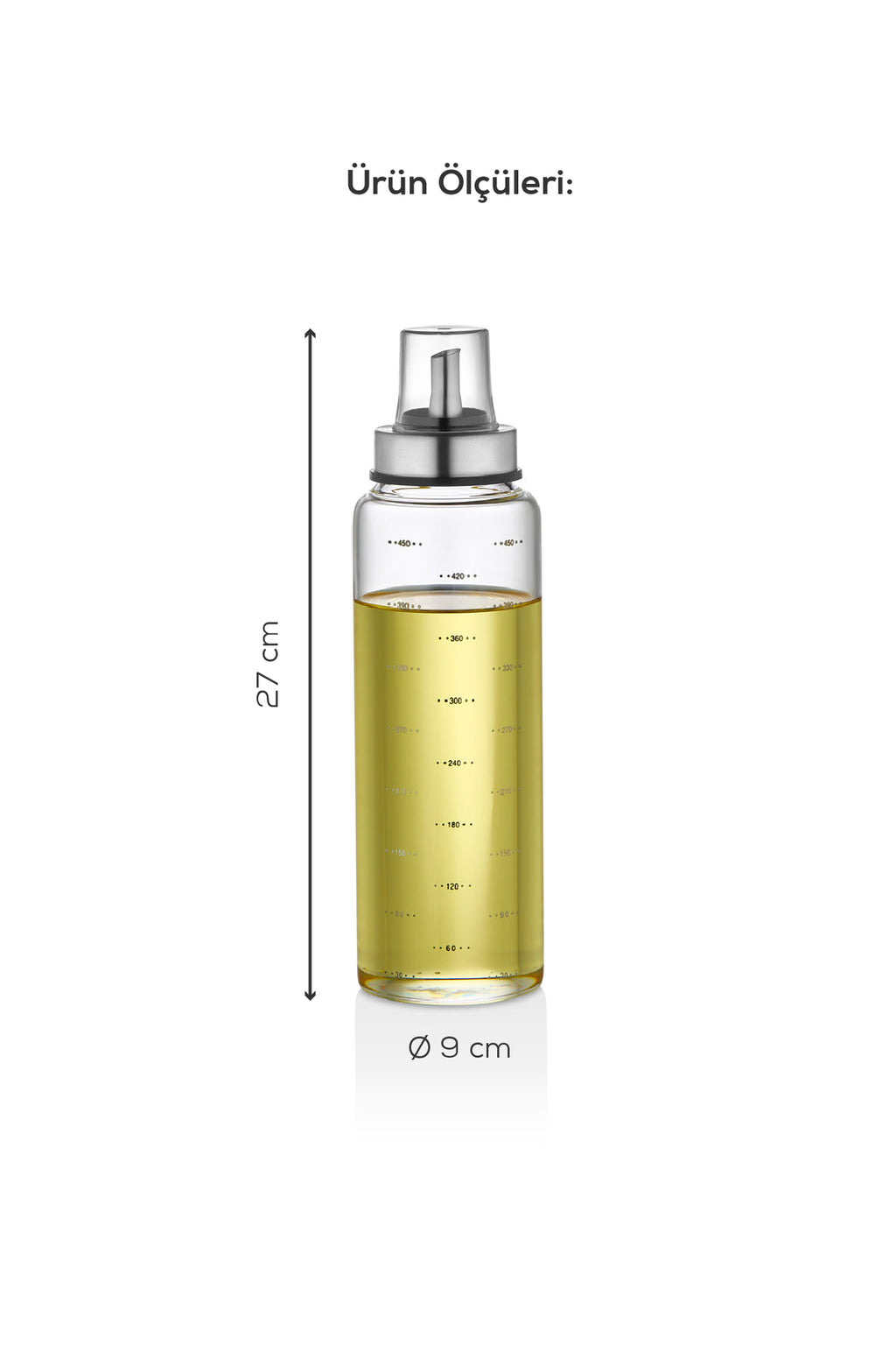 Borosilikat Pratik Cam Yağlık Sirkelik 500 ml