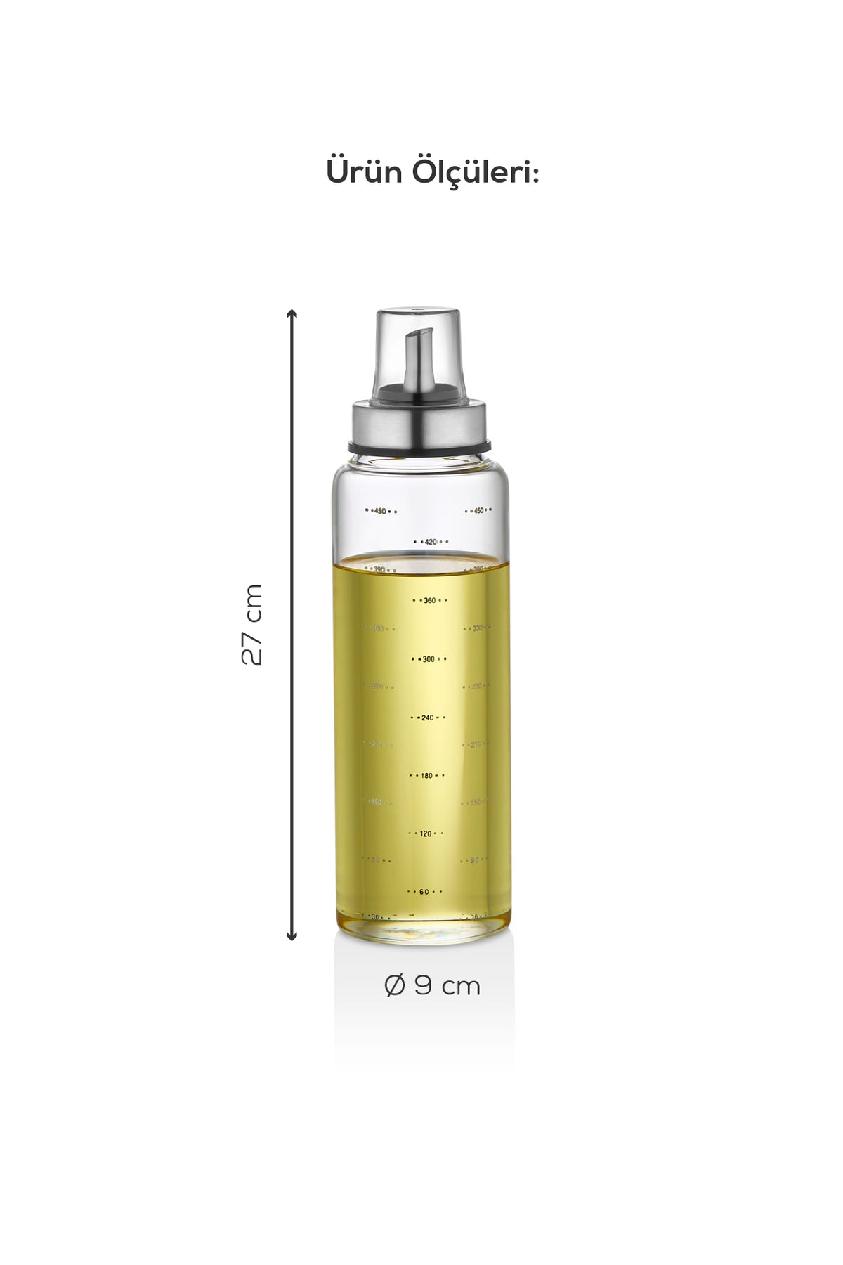 Borosilikat Pratik Cam Yağlık Sirkelik 500 ml