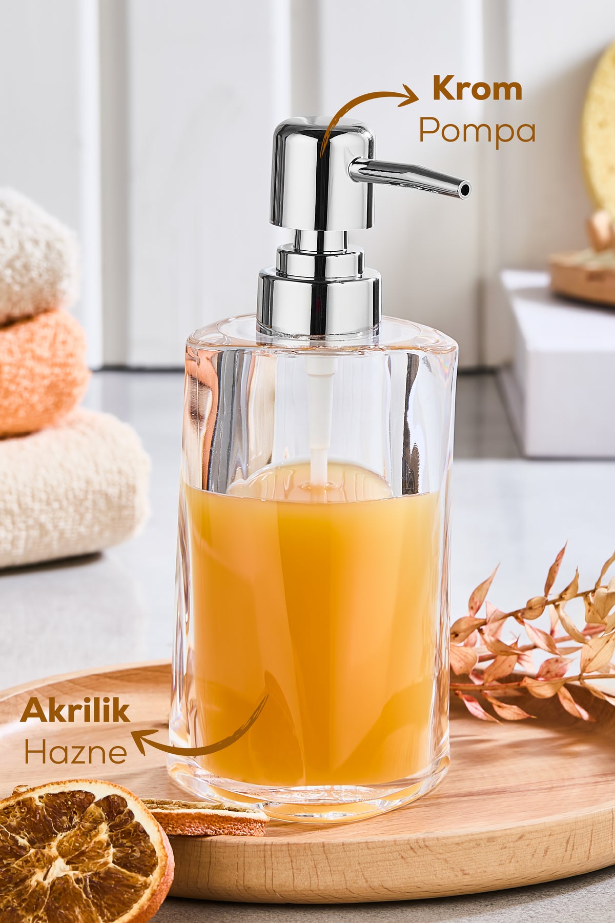 Akrilik Sıvı Sabunluk 230 ml Şeffaf 1995