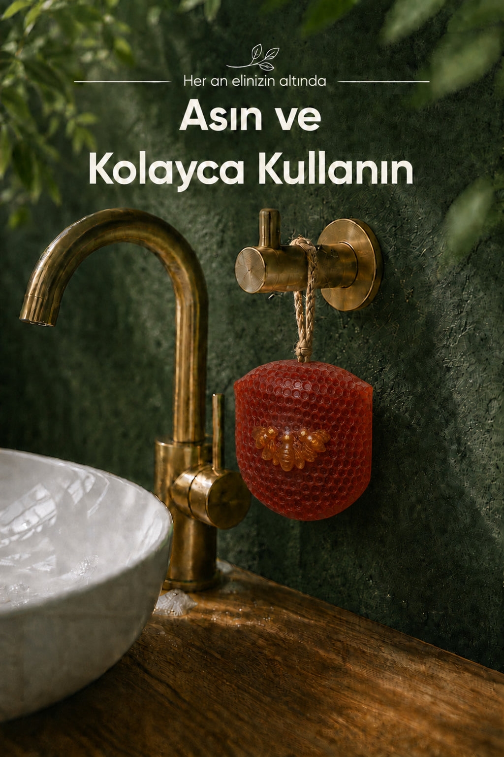 Kırmızı Petek Şekilli Katı Sabun 9,5x10,5x3,4 cm Asılabilir Dekoratif Banyo El Sabunu