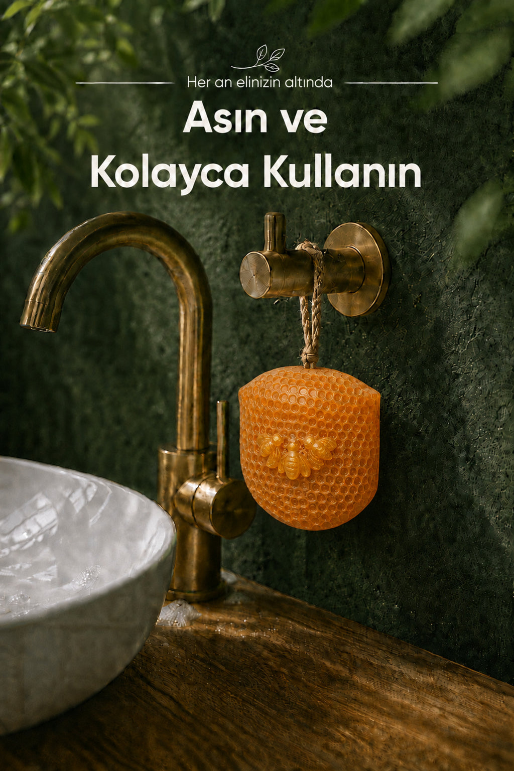 Turuncu Petek Şekilli Katı Sabun 9,5x10,5x3,4 cm Asılabilir Dekoratif Banyo El Sabunu