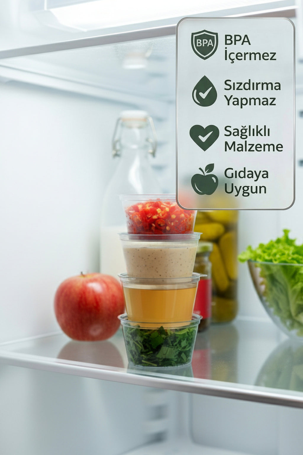 3'lü Dondurucuya uygun 60 ml İlik, Tavuk Suyu, Sos, Bebek Maması Saklama Kabı
