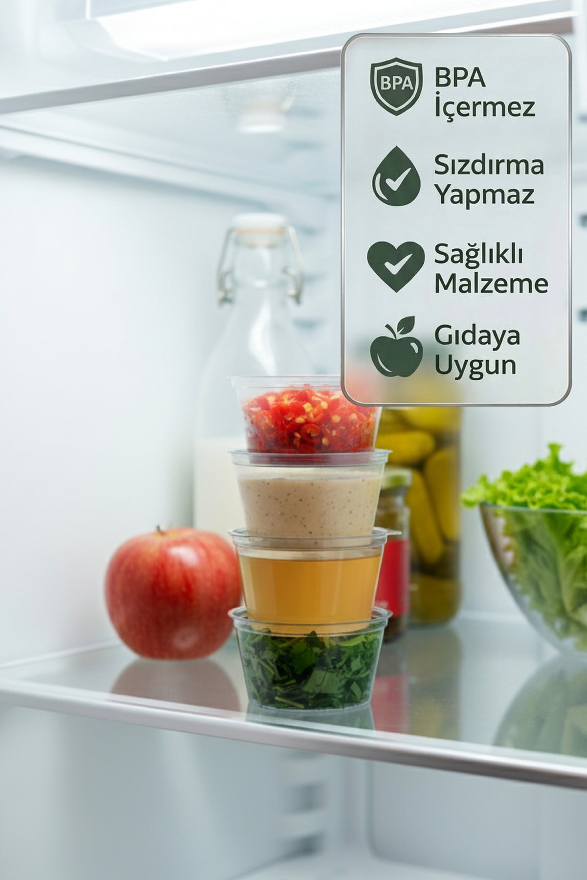 3'lü Dondurucuya uygun 60 ml İlik, Tavuk Suyu, Sos, Bebek Maması Saklama Kabı