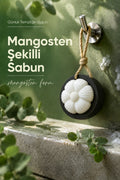 Mangosten Şekilli Katı Sabun 6,6x6,6x4,8 cm Asılabilir Dekoratif Banyo El Sabunu
