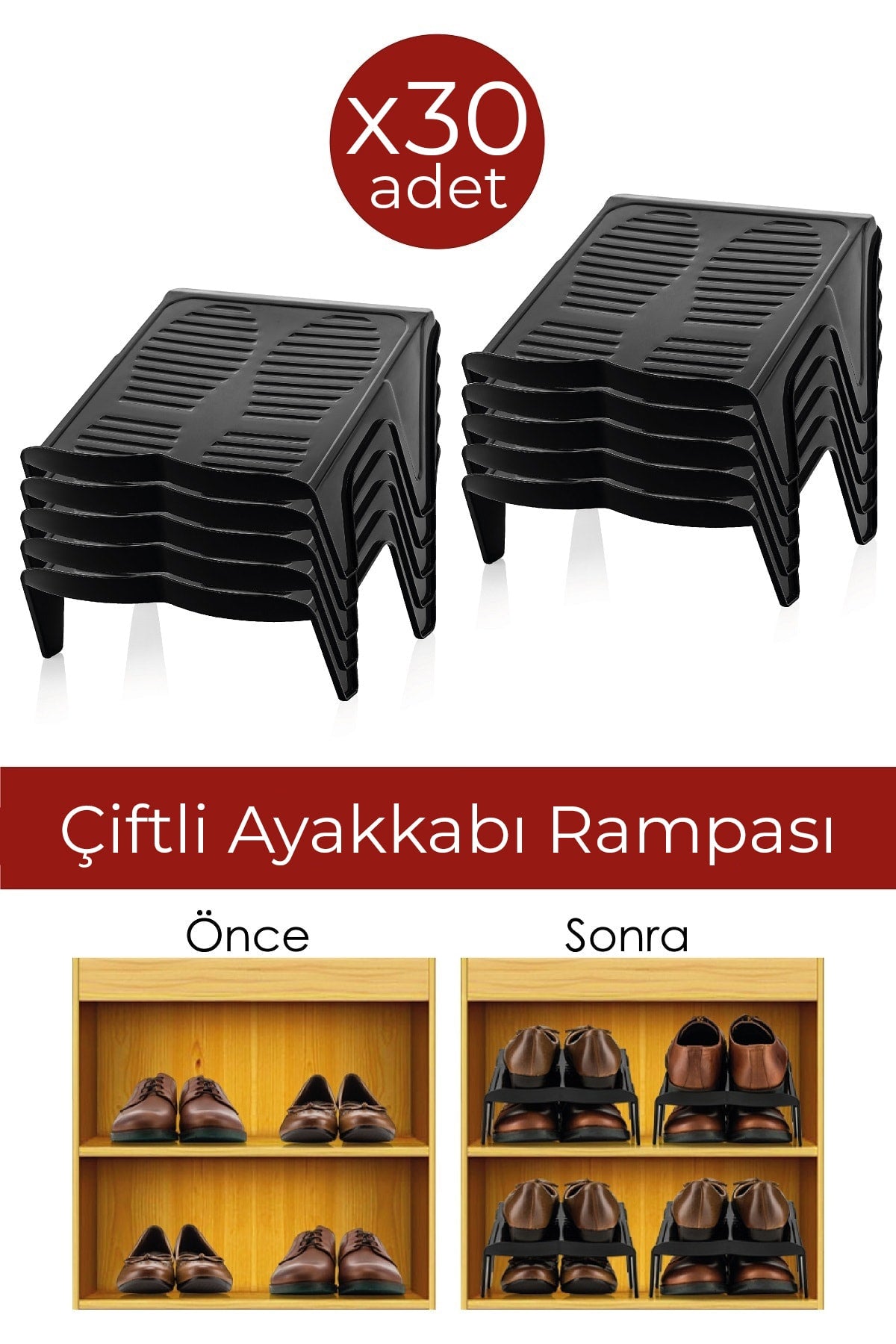 30'lu Çiftli Ayakkabı Rampası