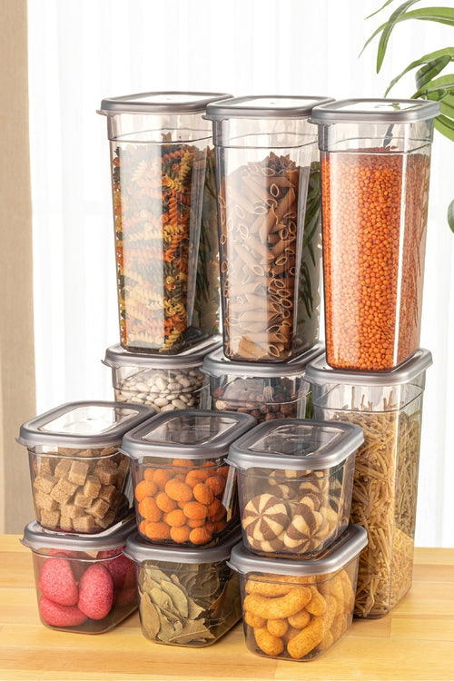 12li Peggy Dikdörtgen Saklama Kabı Seti 6x( 1900ml, 800ml ) Etiketli
