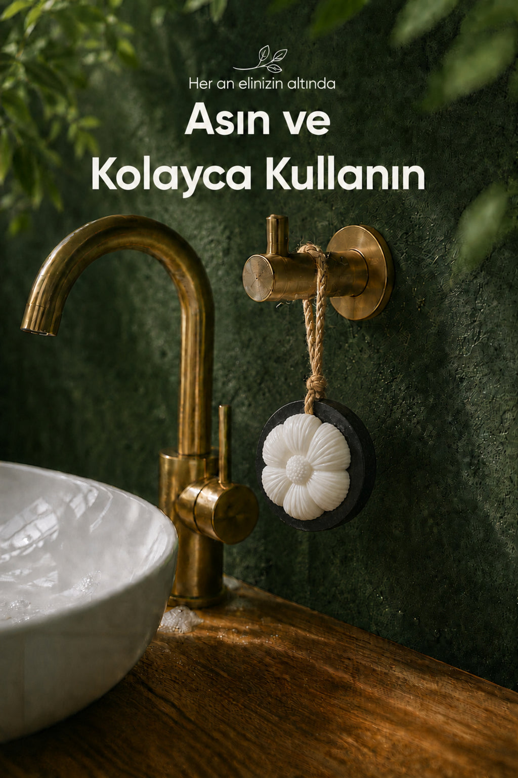 Mangosten Şekilli Katı Sabun 6,6x6,6x4,8 cm Asılabilir Dekoratif Banyo El Sabunu