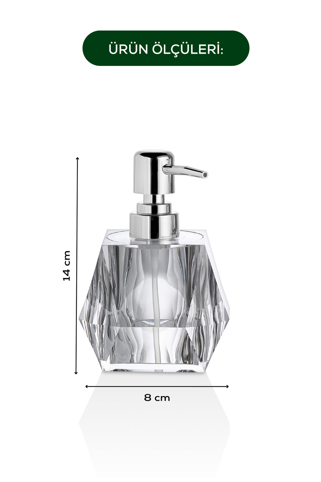 Akrilik Sıvı Sabunluk 210 ml Şeffaf 1996