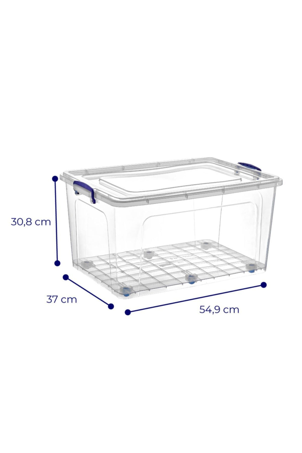 3lü 42 Lt Clear Box Saklama Kutusu