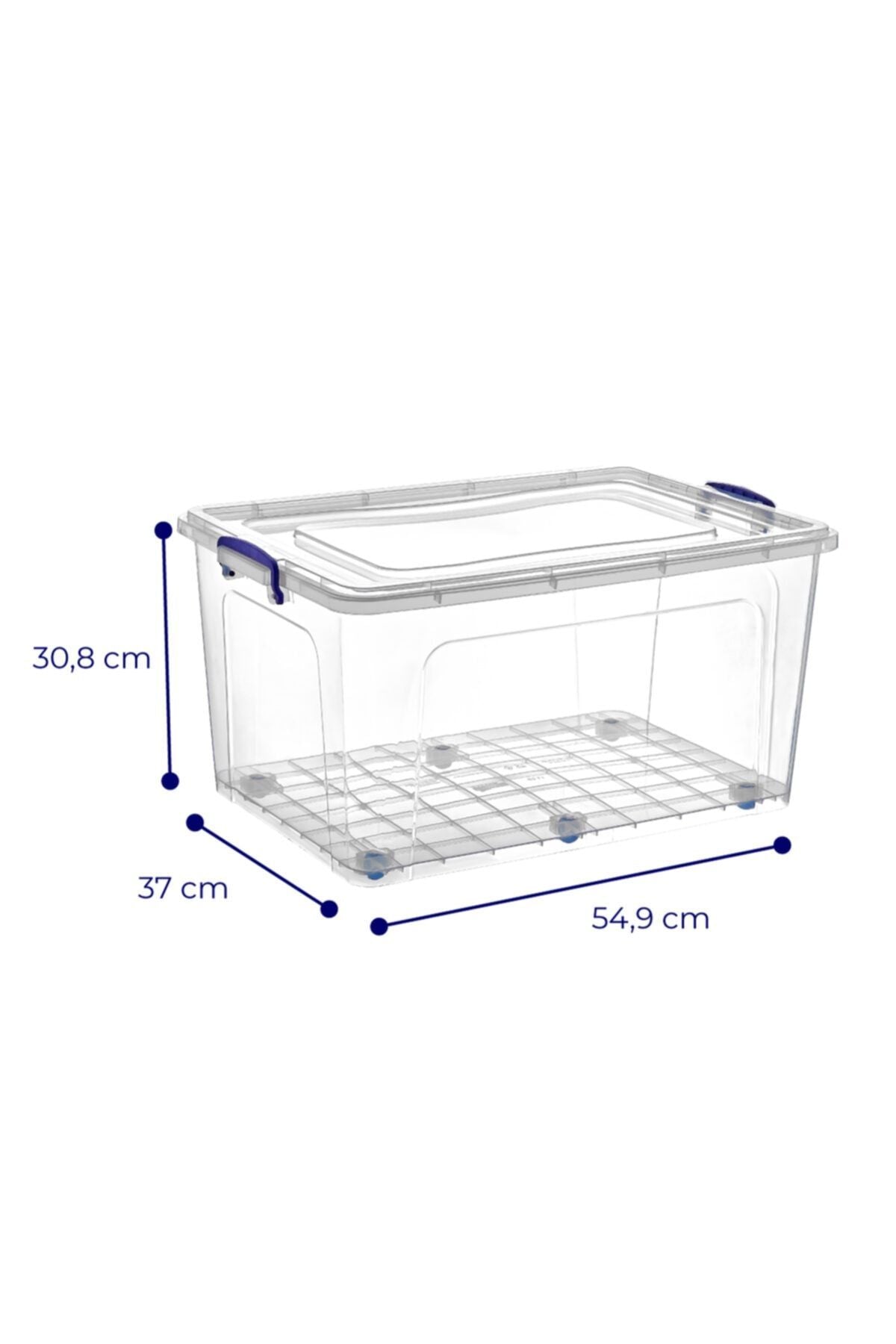 3lü 42 Lt Clear Box Saklama Kutusu
