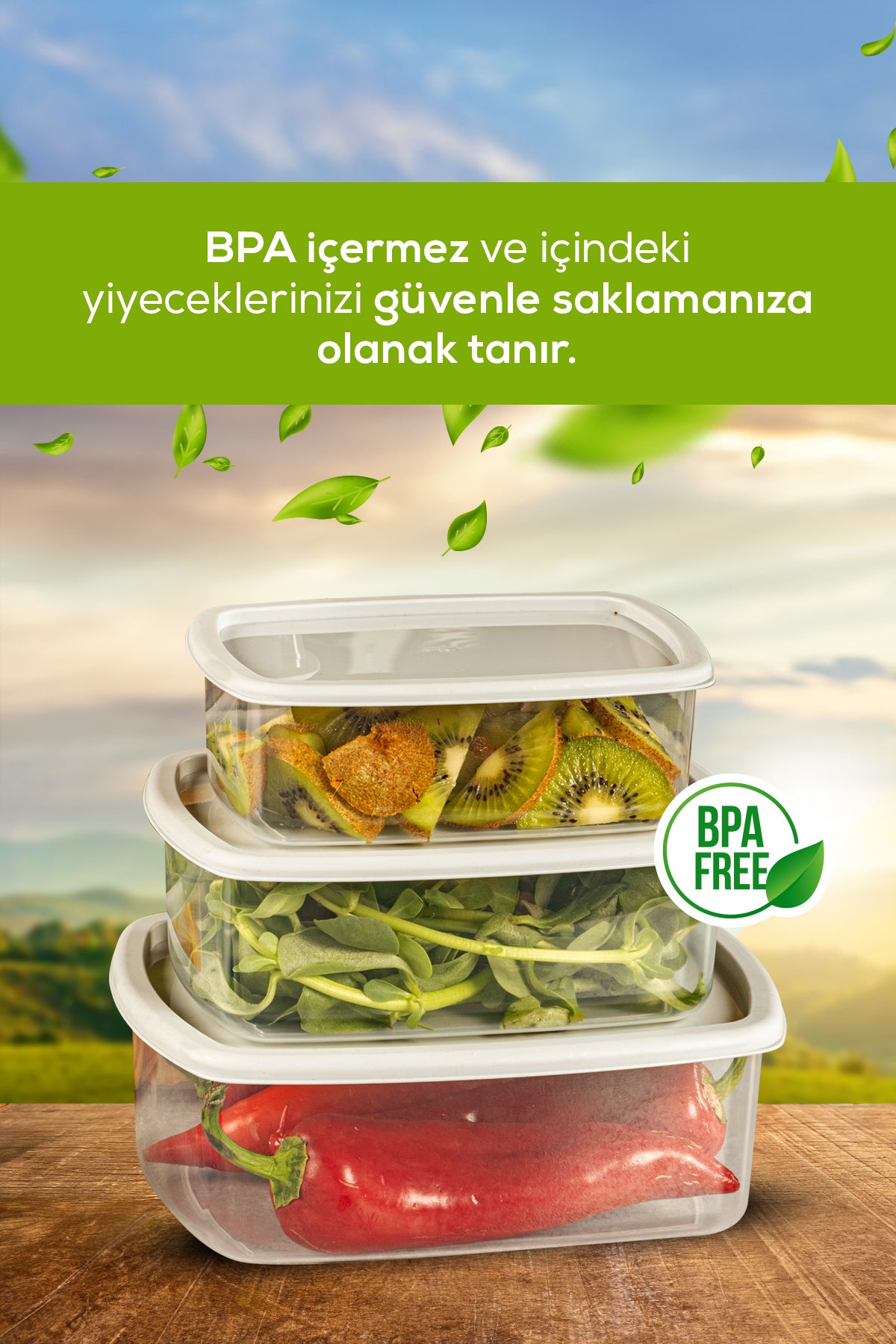 24'lü Hava Geçirmez Saklama Kabı Seti Gri 6x(250-500-750-1200 ML)