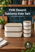 6'lı 2x2400 ml Kare 4x325 ml Yuvarlak Saklama Kabı Seti Mutfak ve Buzdolabı Düzenleyici