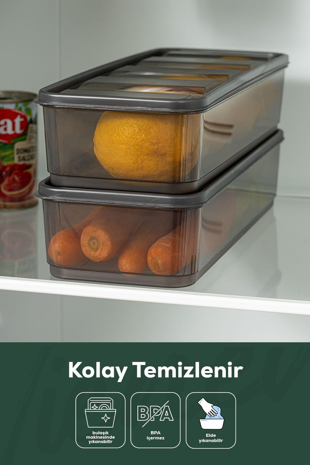 4lü Bella Buzdolabı Düzenleyici Saklama Kabı 1,65 Lt