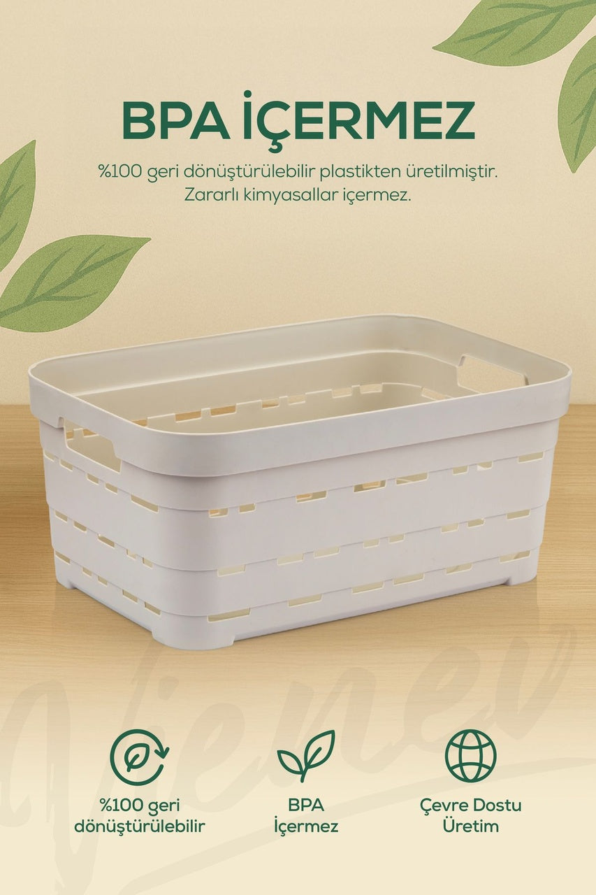 6'lı 10,8 Litre Delikli Saklama Kutusu Antrasit