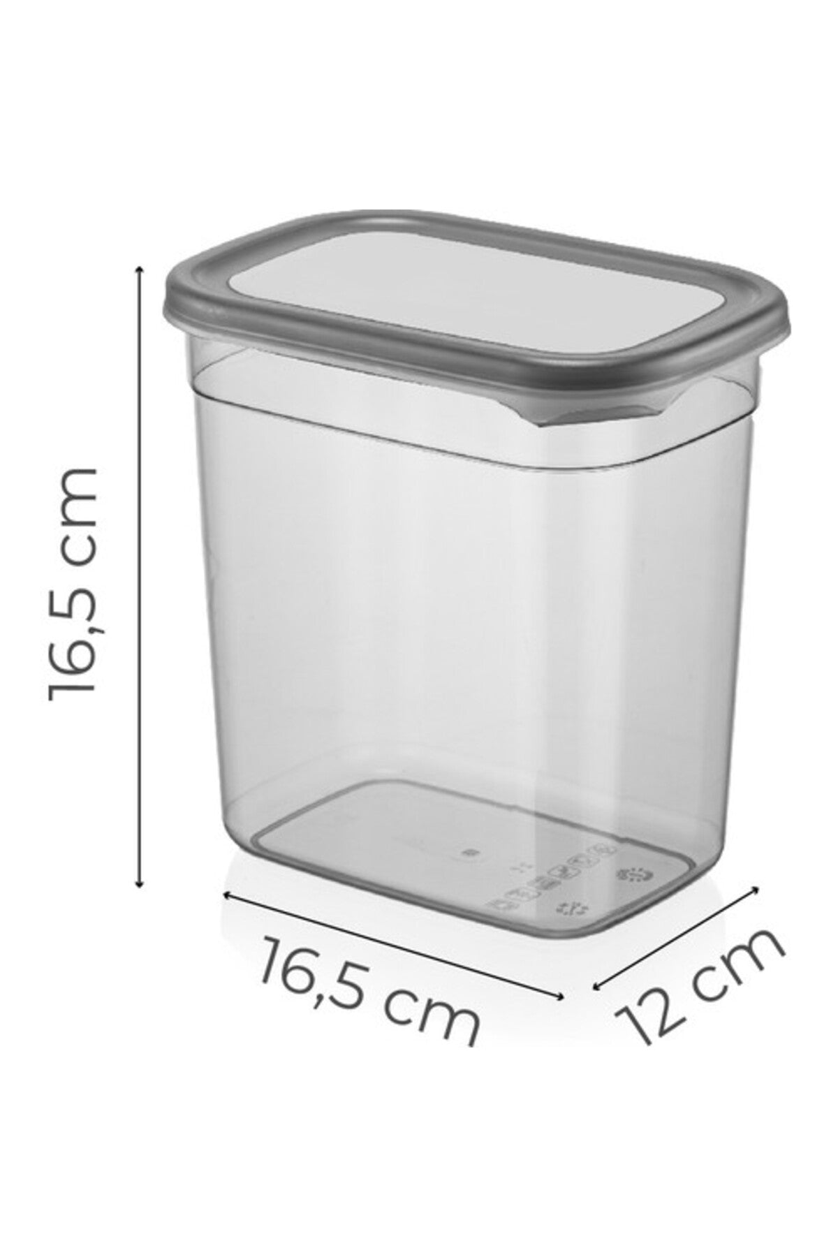 Etiketli 9'lu Set Peggy Şeffaf Kapaklı Uzun Dikdörtgen Saklama Kabı 2 Litre
