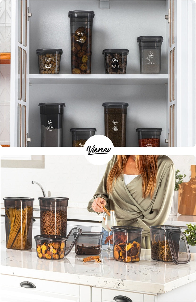 20li Peggy Dikdörtgen Saklama Kabı Seti 5x( 1900ml, 1500ml, 1150ml, 800ml ) Etiketli