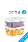 Vacuumfresh 2'li 950 ml Vakumlu Gıda Saklama Kabı Seti