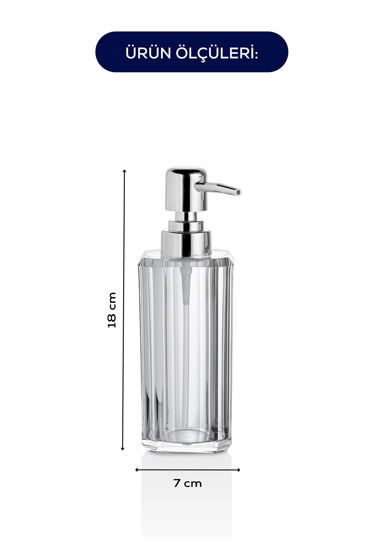 Akrilik Sıvı Sabunluk 215 ml Şeffaf 1990