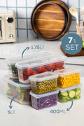 7'li Süzgeçli Saklama Kabı Seti | 1x5lt - 2x1,75lt - 4x360ml