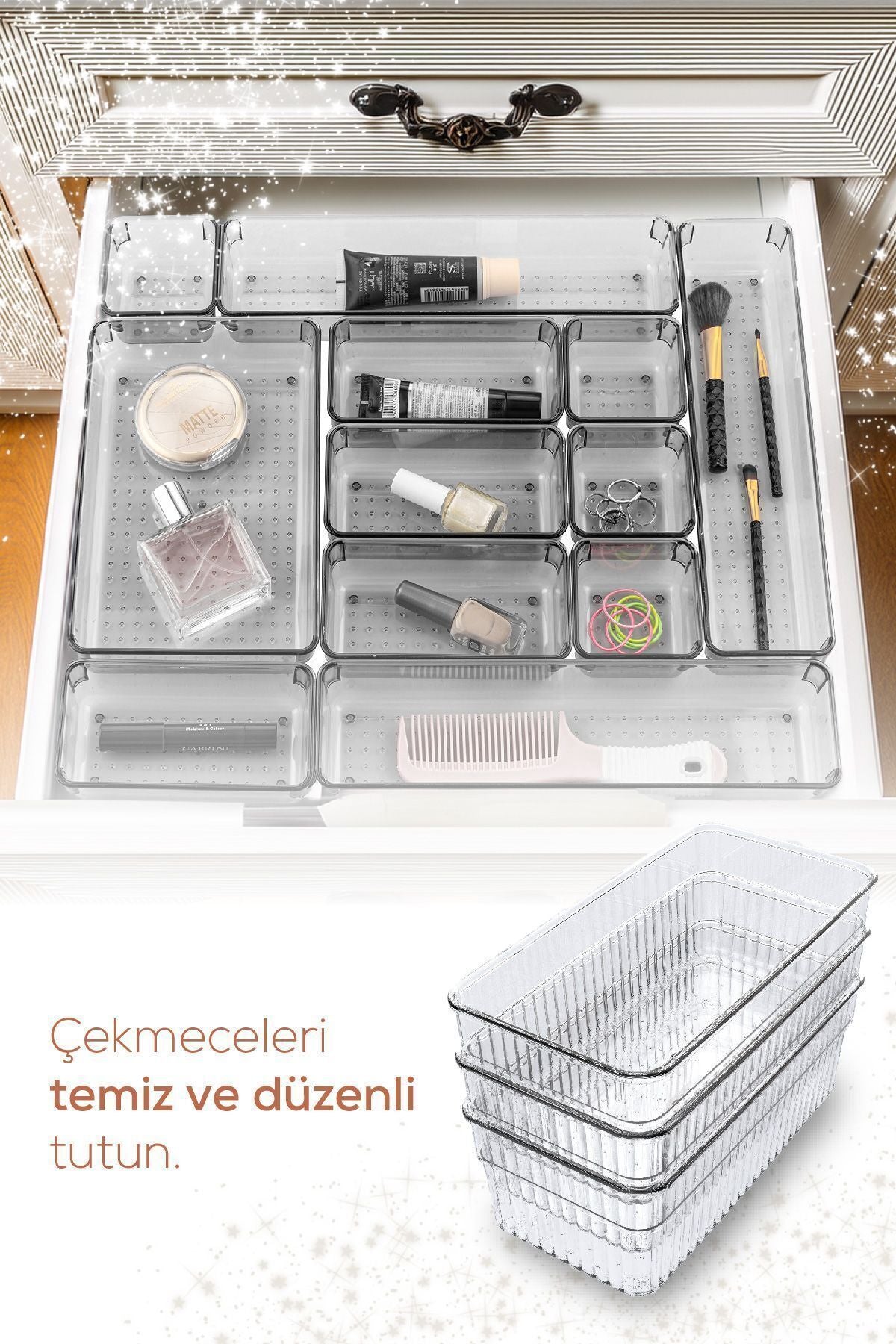 11'li Set Çekmece Içi Kaşıklık - Dolap Içi Çatal-kaşık Bıçak Düzenleyici Organizer