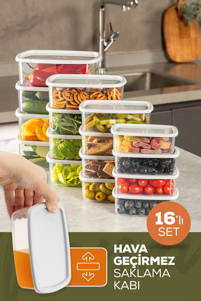 16'lı Hava Geçirmez Saklama Kabı Seti