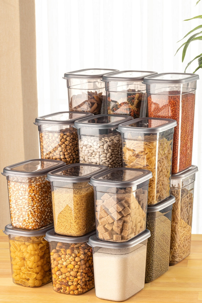 18li Peggy Dikdörtgen Saklama Kabı Seti 6x( 1900ml, 1500ml, 1150ml ) Etiketli