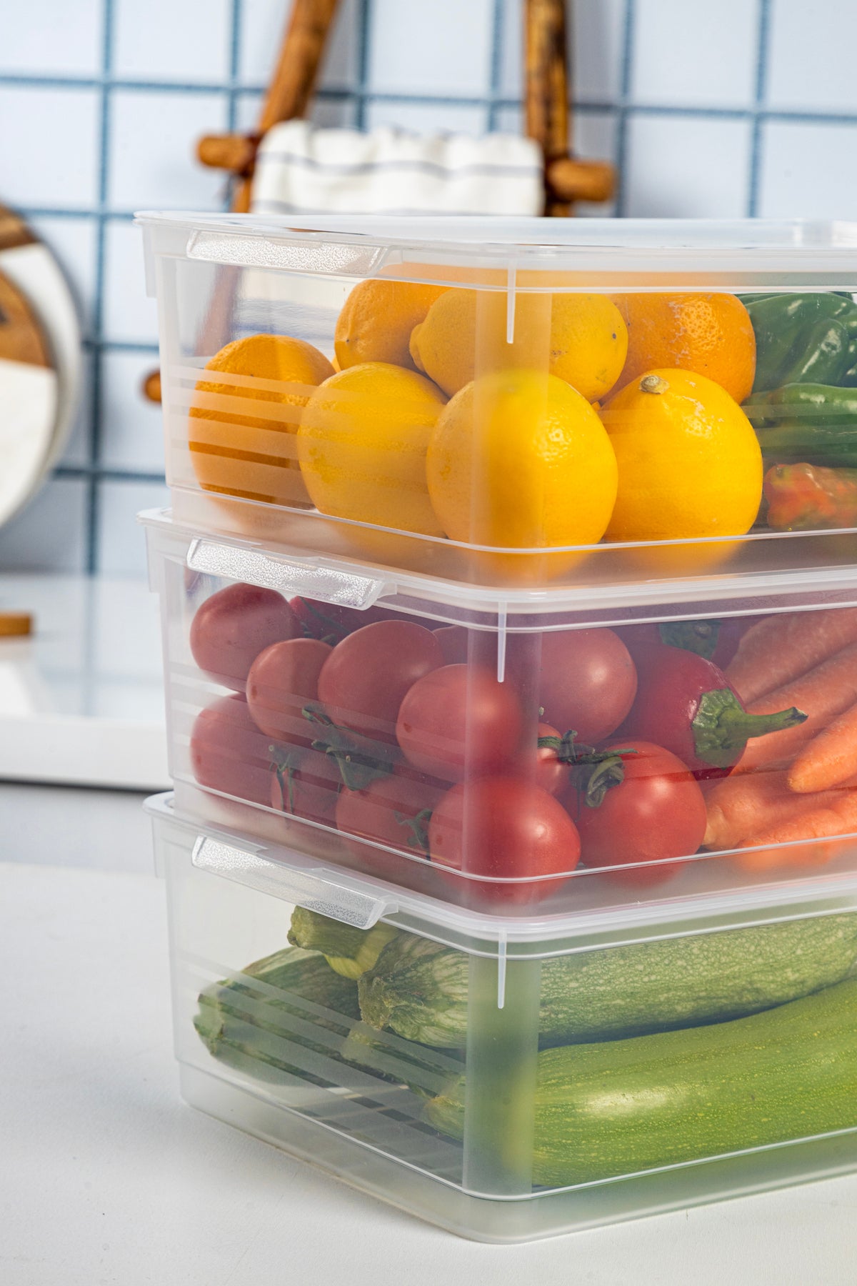 3'lü 5 Litre Şeffaf Kapaklı Çok Amaçlı Saklama Kabı | İstiflenebilir Düzenleyici