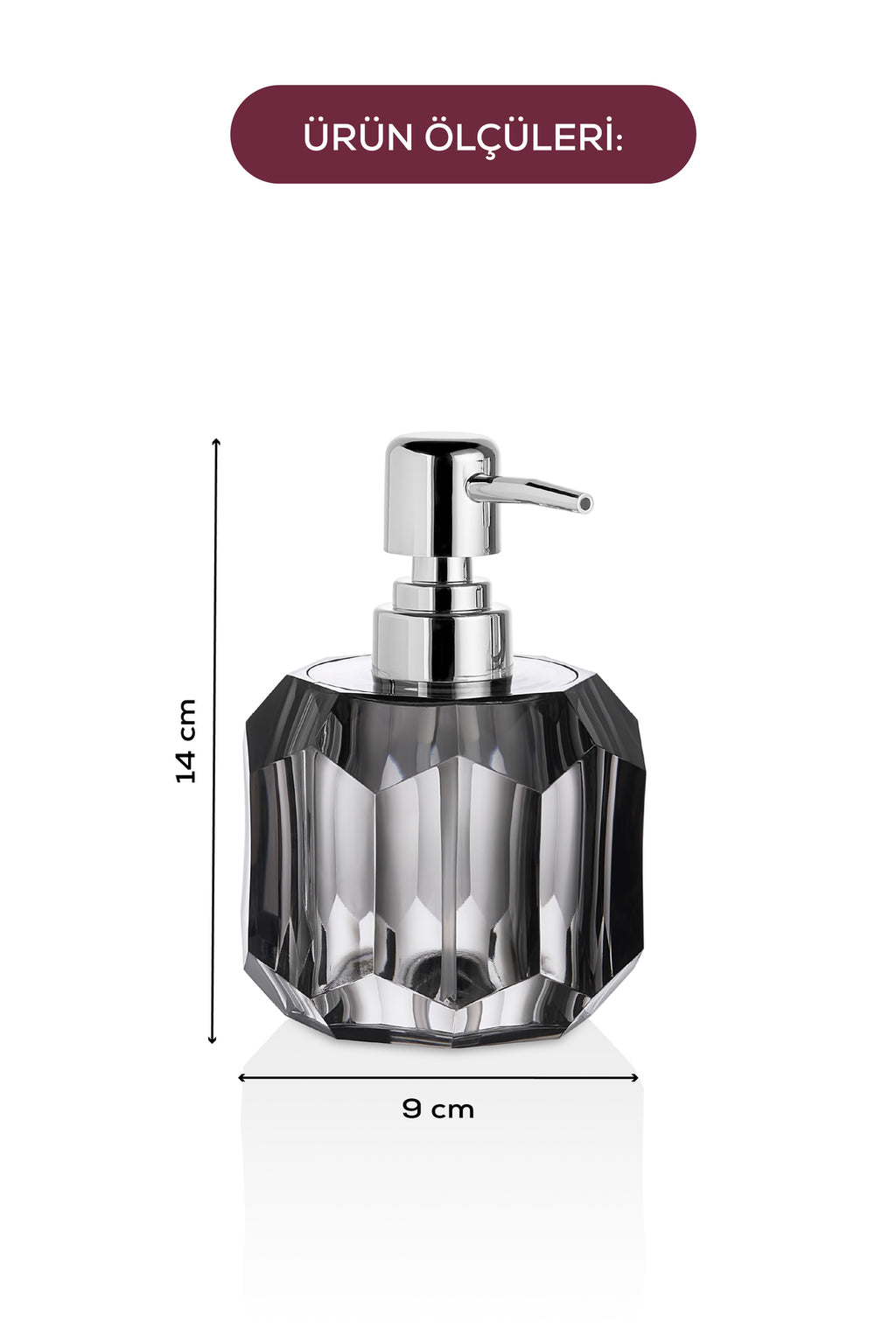 Akrilik Sıvı Sabunluk 210 ml Antrasit 1997