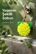 Sarı Yasemin Şekilli Katı Sabun 10,5x9,5 cm Asılabilir Dekoratif Banyo El Sabun