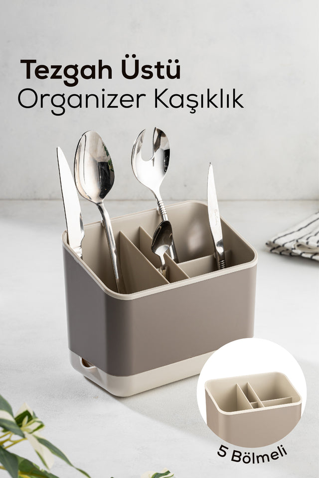 5 Bölmeli Tezgah Üstü Kaşıklık