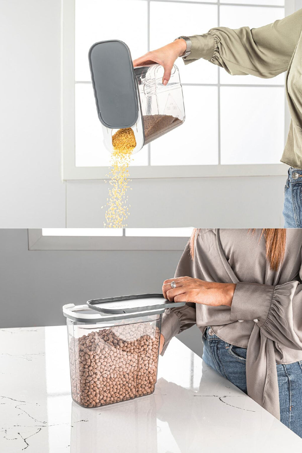 Foly 4'lü Sürgülü Kapaklı Erzak Saklama Kabı 1.25 Litre