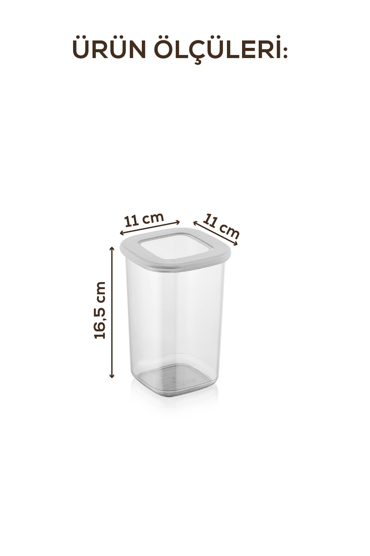 Foly Etiketli Kare Erzak Saklama Kabı 3'lü Set Orta Boy 1,2 Litre