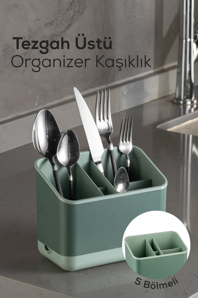5 Bölmeli Tezgah Üstü Kaşıklık