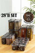 Serigrafi Etiketli 28li Peggy Kare Erzak Ve Baharat Full Set 8(1,2, 0,55, 0,45) 4x(1,75)