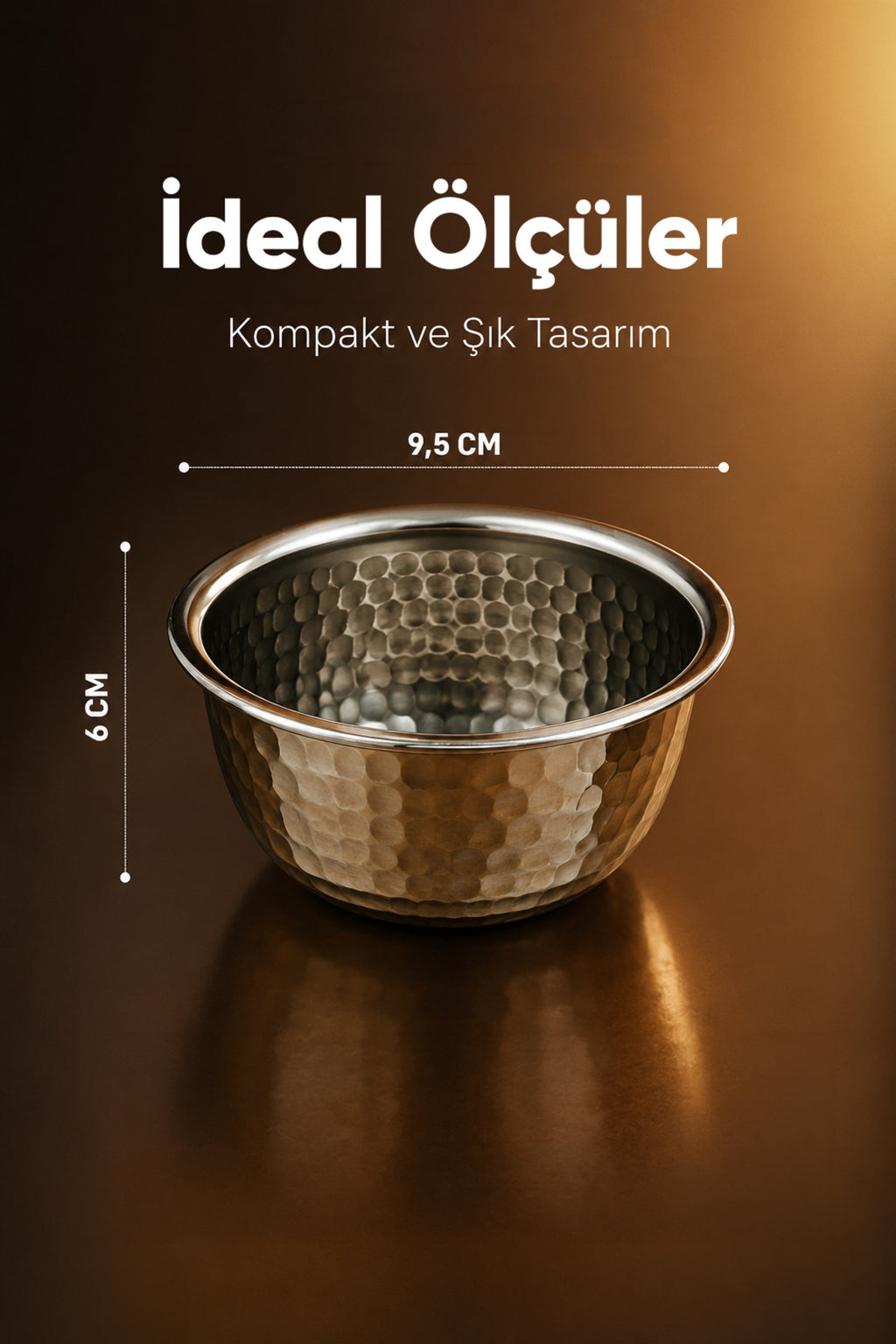Paslanmaz Metal 2'li Çerezlik Kase Takımı - 9,5x6 cm Lüks Sunum ve Sosluk Seti