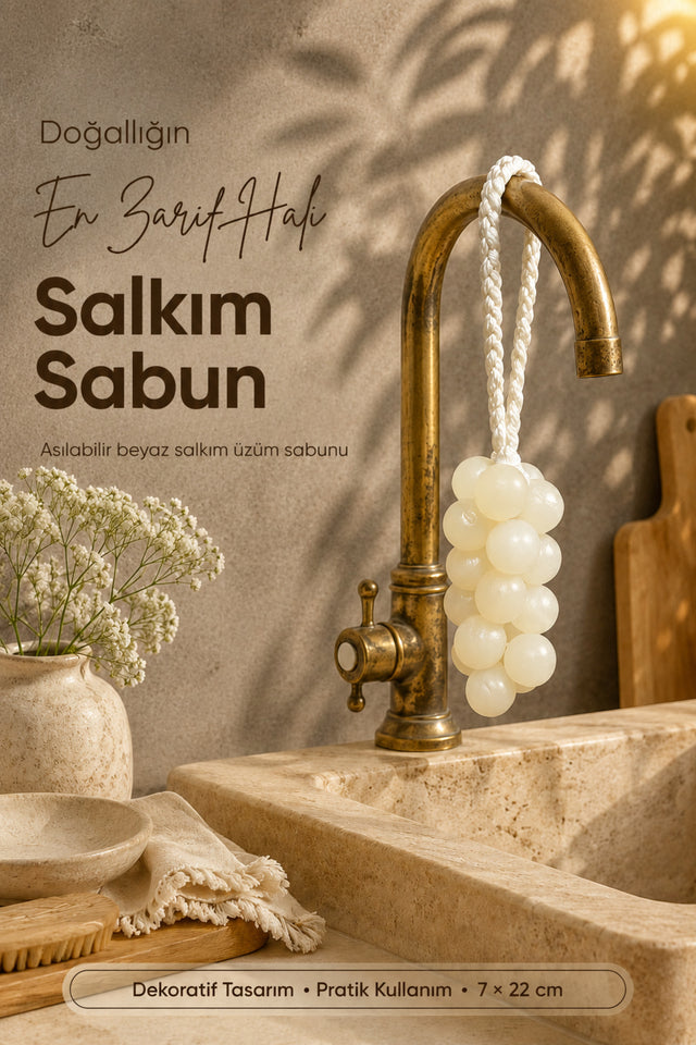 Beyaz Salkım Üzüm Şekilli Katı Sabun