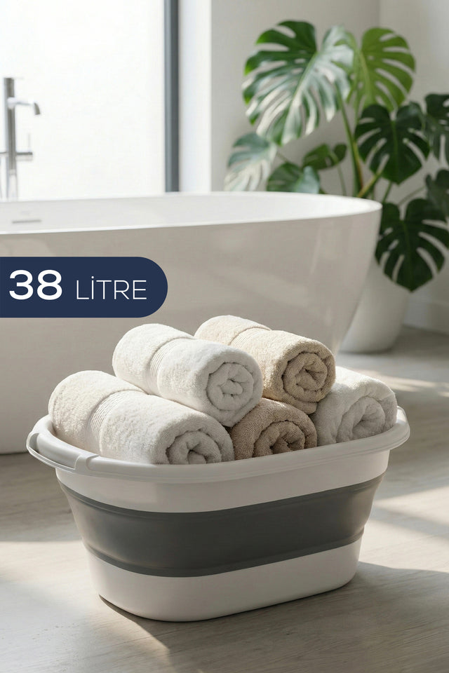 Akordiyon Katlanır Çamaşır Sepeti 38 L