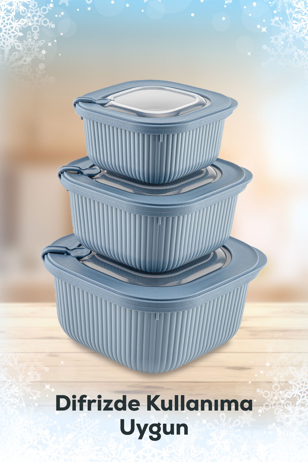 12'li 4x(600-1100-1800 ML) Mikrodalga Ve Difrize Uygun Vip Kapaklı Özel Saklama Kabı Seti Renkli