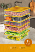 7'li Buzdolabı Dondurucu Organizer Ve Saklama Kabı Turuncu 5x(3,5LT) 2x(1,65LT)