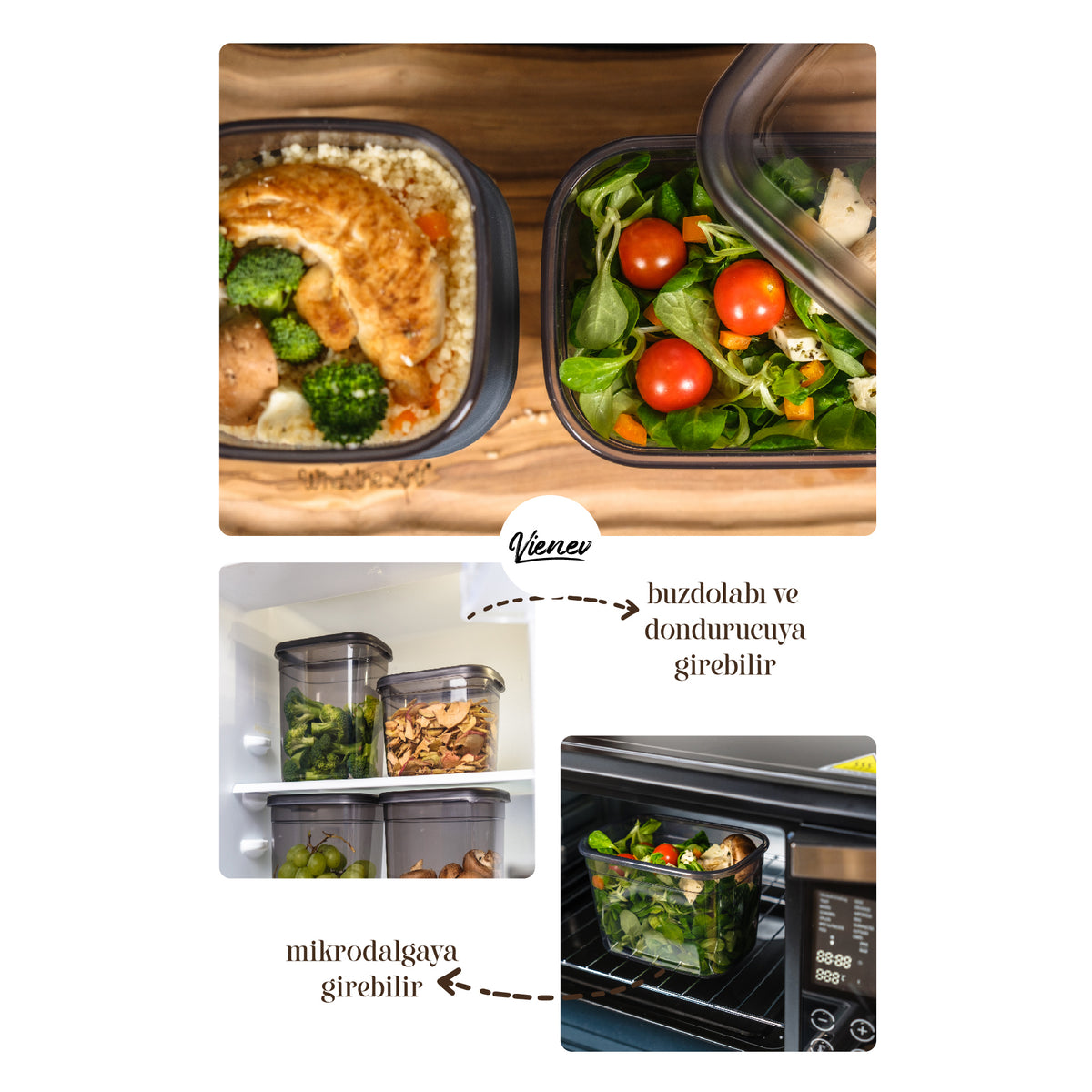 Renkli Etiketli 24lü Set Peggy Dikdörtgen Saklama Kabı 8x(1,3-2-3,2 Litre) Antrasit